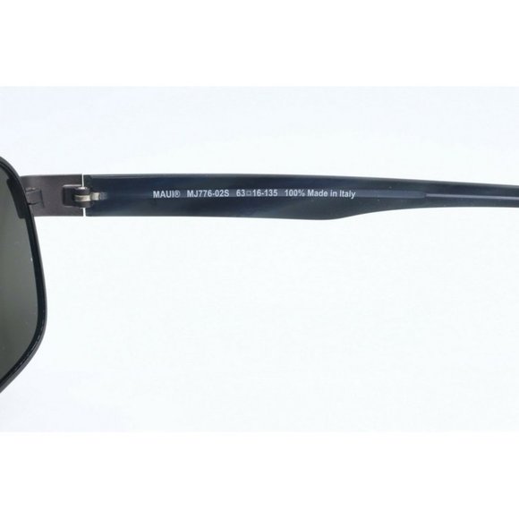 Maui Jim Whitehaven MJ 776-02S Gunmetal Sunglasses Polarized Gray Lens 63mm (B) - Picture 6 of 8